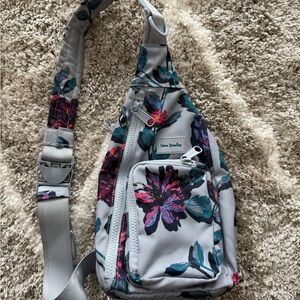 Vera Bradley Women's Floral Sling Bag - Gray
